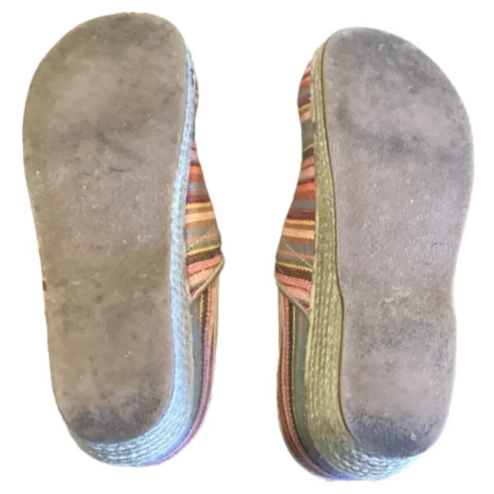Dansko Clogs Espadrille Comfort Shoe Striped Multi Sz 41‎ (US 10.5-11) 174K